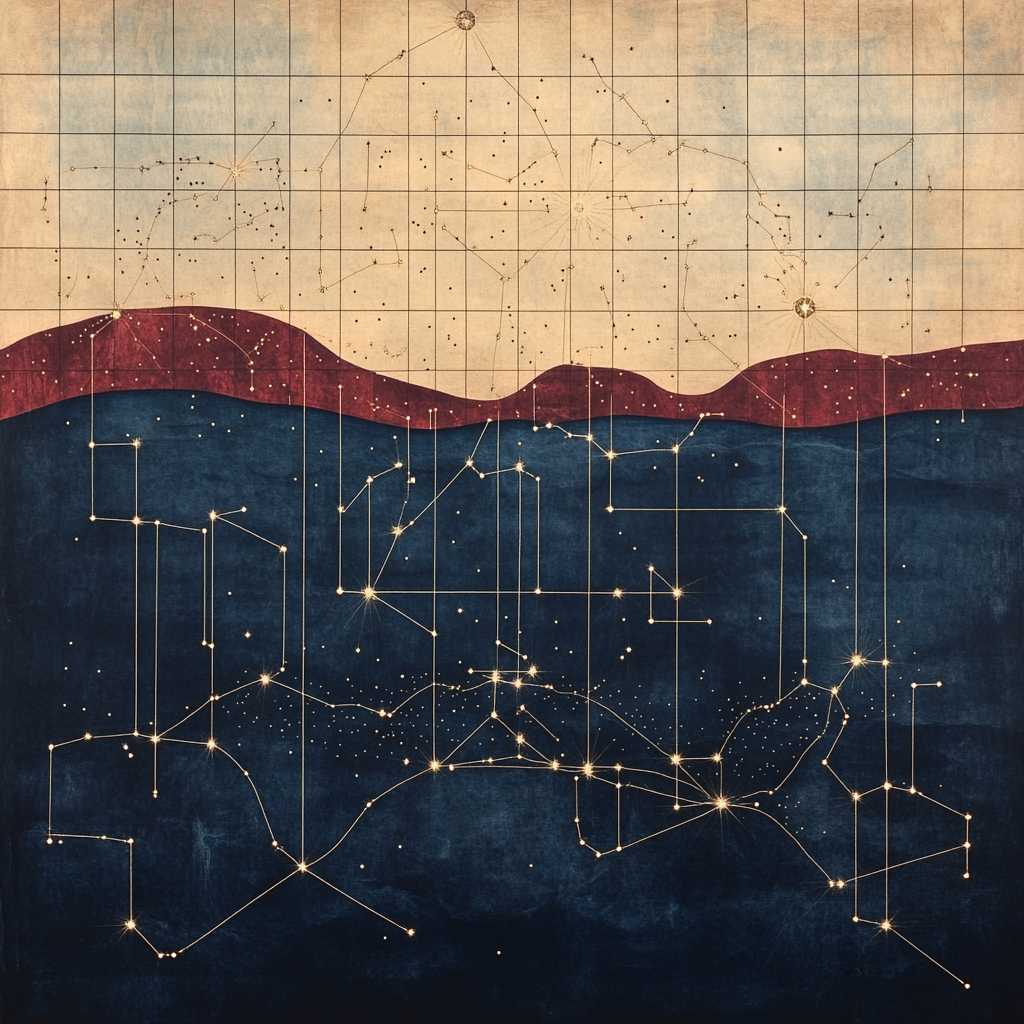 Paul Klee Inspired Night Cartography DIY paint by numbers