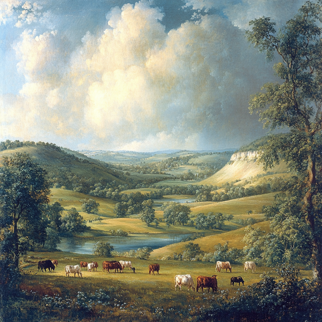 Thomas Gainsborough Inspired Pastoral Landscape Paint by numbers kits