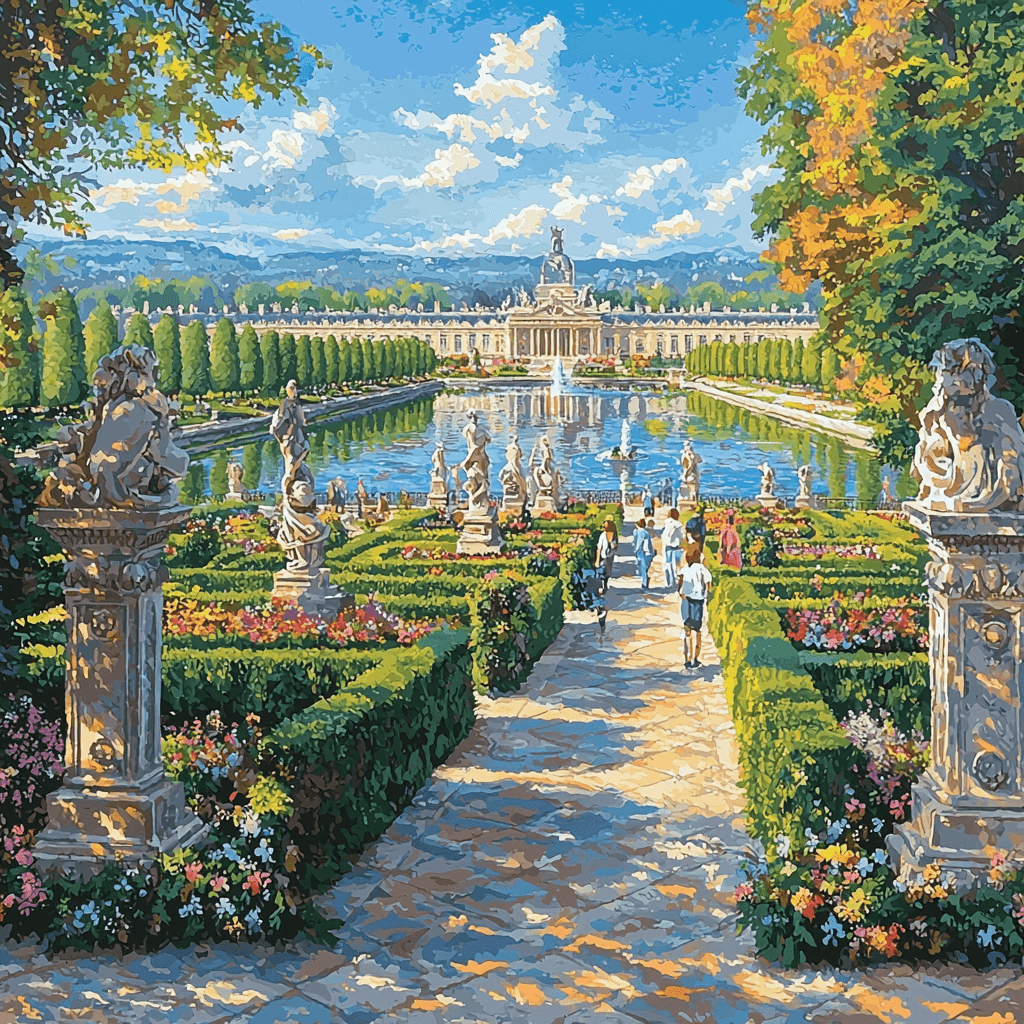 Palace Of Versailles Gardens Painting By Numbers Kit