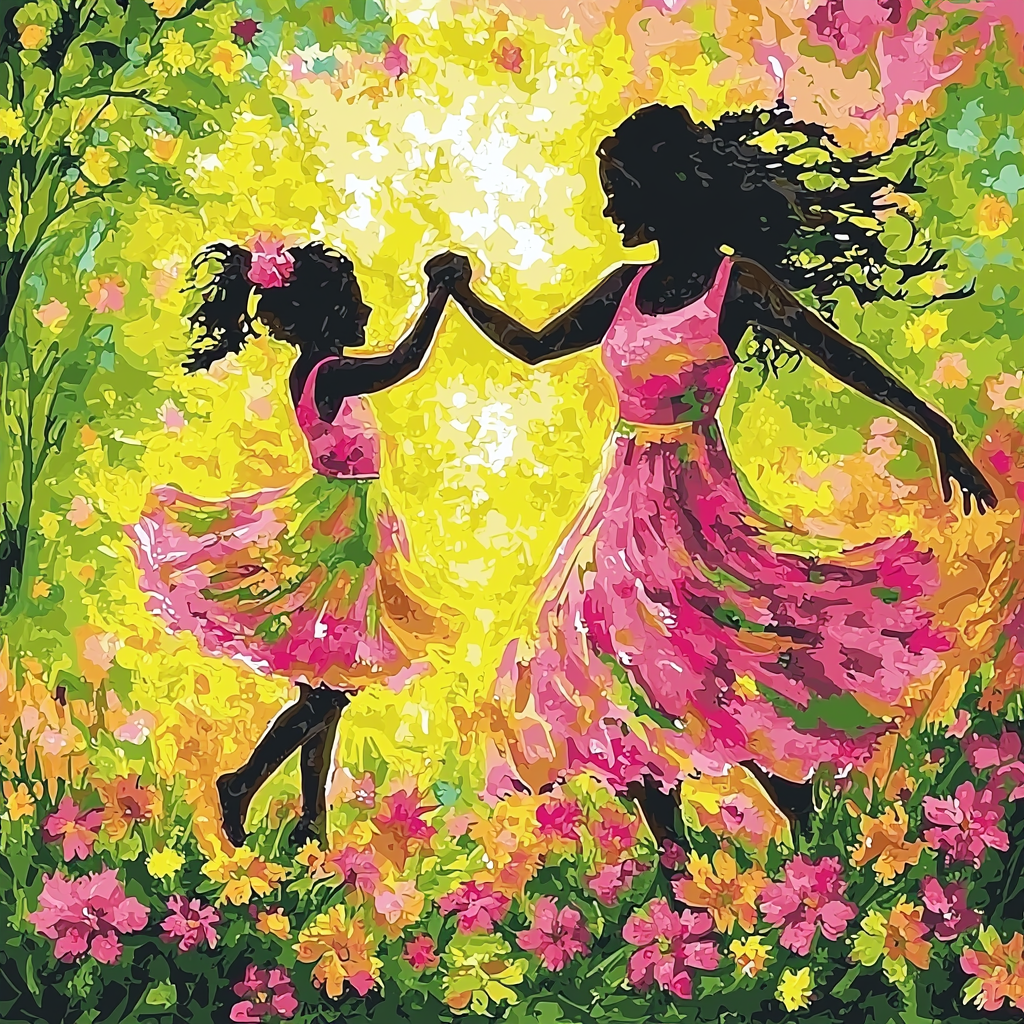 Mothers And Daughters In Harmony Paint By Numbers Kits