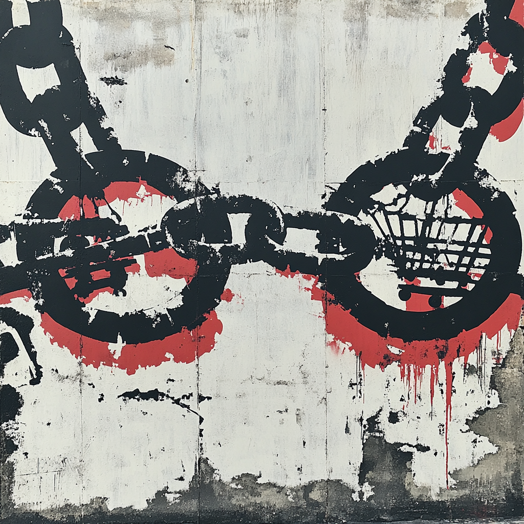 Banksy Inspired Anti-Consumerism Chains Painting by numbers kit