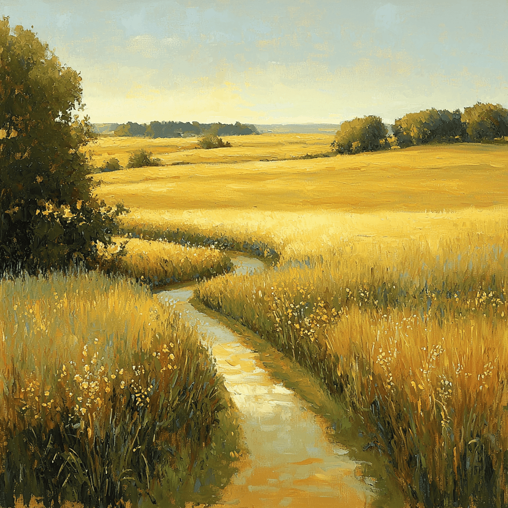 Claude Monet Inspired Golden Fields Of Tranquility Numbered Painting Kits