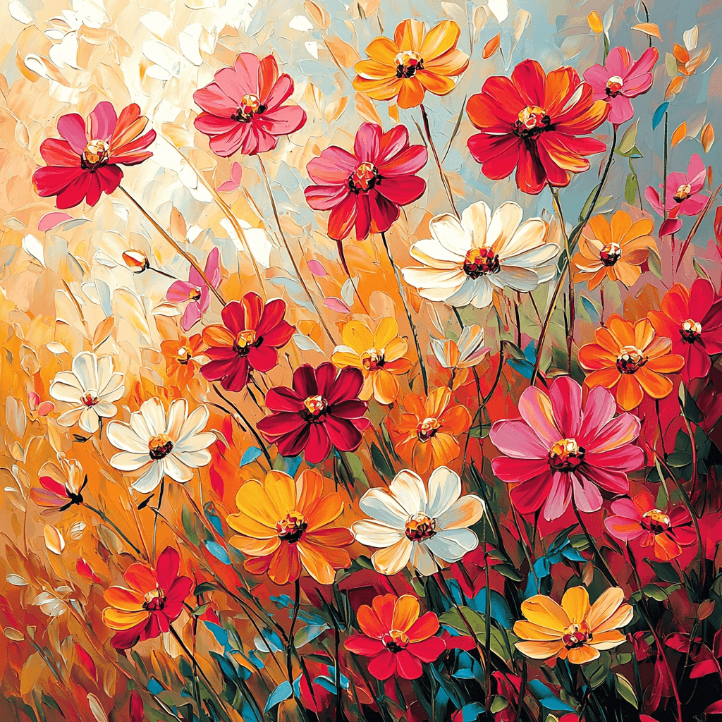 Claude Monet Inspired Melody Of Flowers Numbered Painting Kits