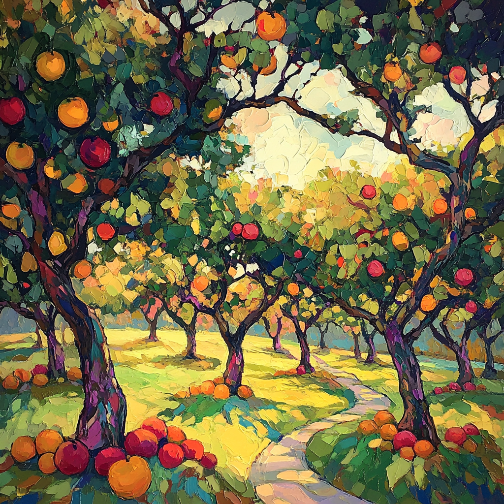 Michelangelo Inspired Celestial Orchards paint by numbers