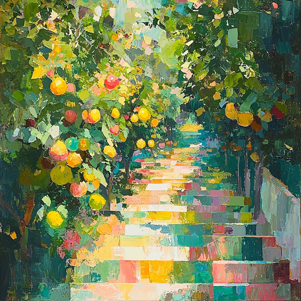 Paul Cézanne Inspired Whimsical Orchards Numbered Painting Kits