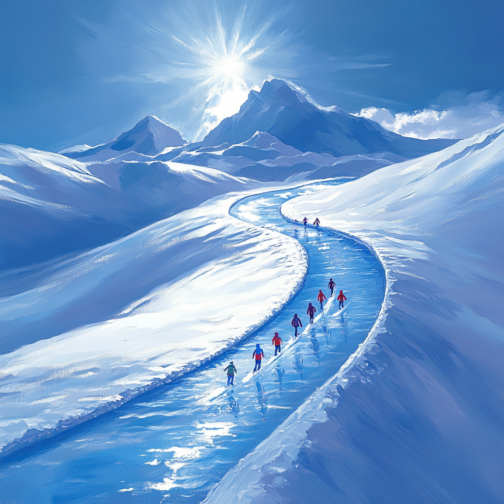 Frozone Snow Slide Painting by numbers kit