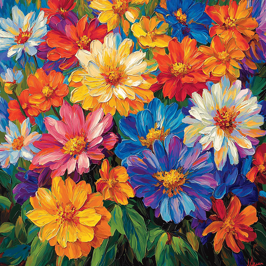 Vincent Van Gogh Inspired Cascading Flowers Paint By Numbers Art