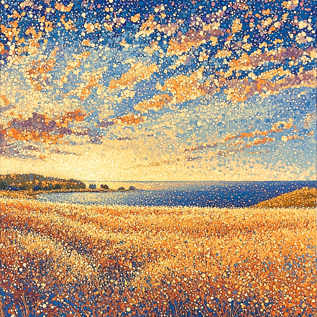 Georges Seurat Inspired Transcendent Landscapes Paint By Numbers Art