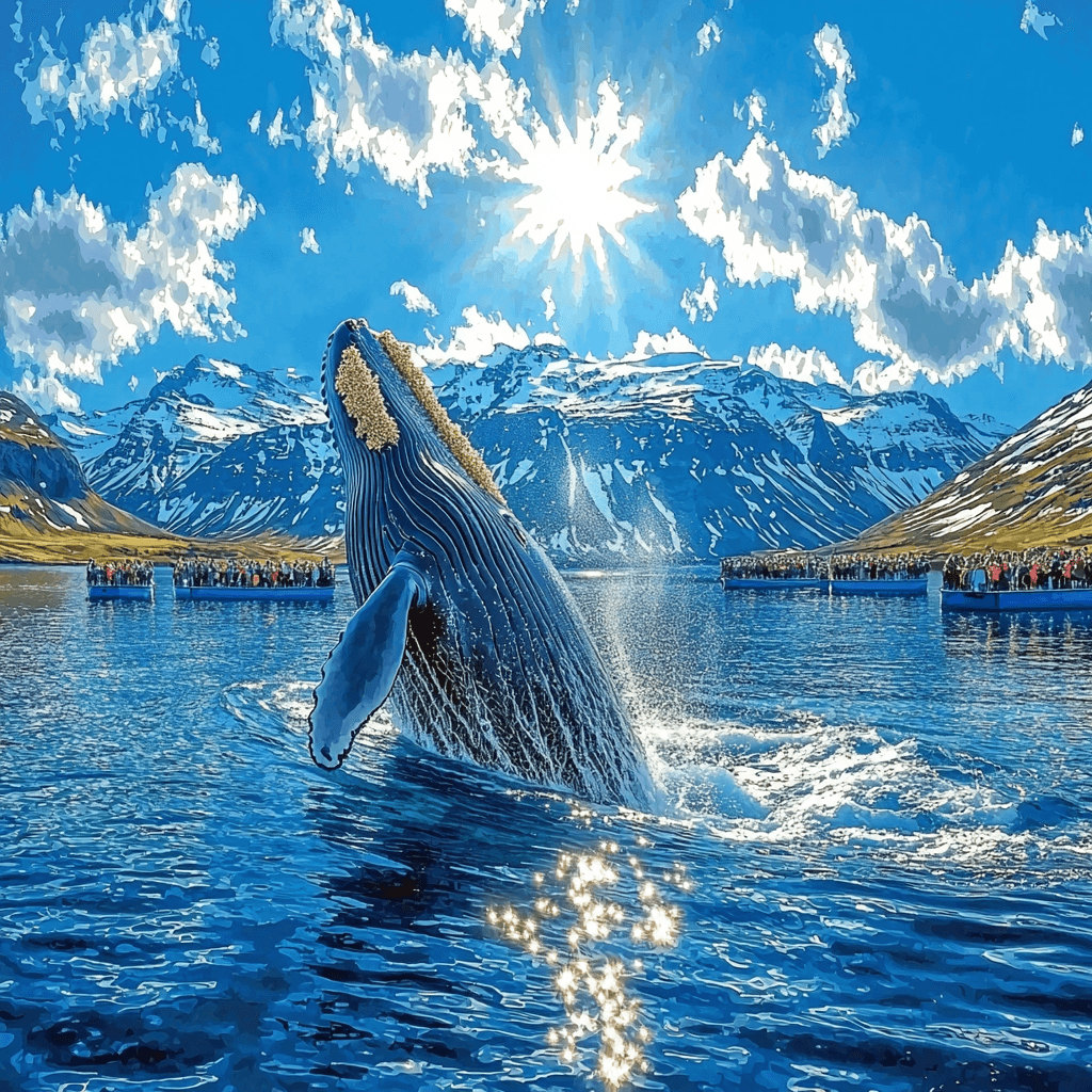 Whale Watching In Akureyri Paint By Numbers Kits