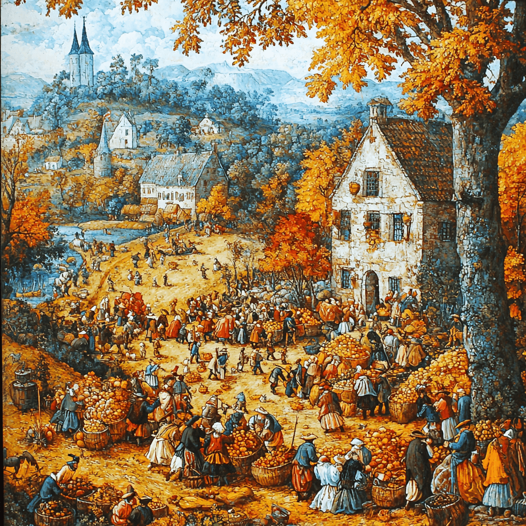Pieter Bruegel The Elder Inspired Renaissance Harvest Scene Numbered Painting Kits