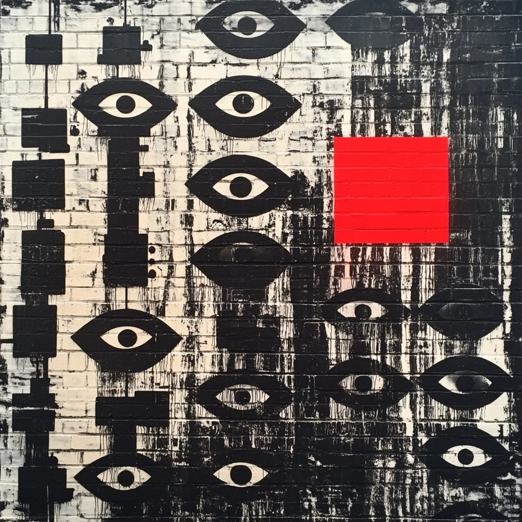 Banksy Inspired Surveillance State paint by numbers