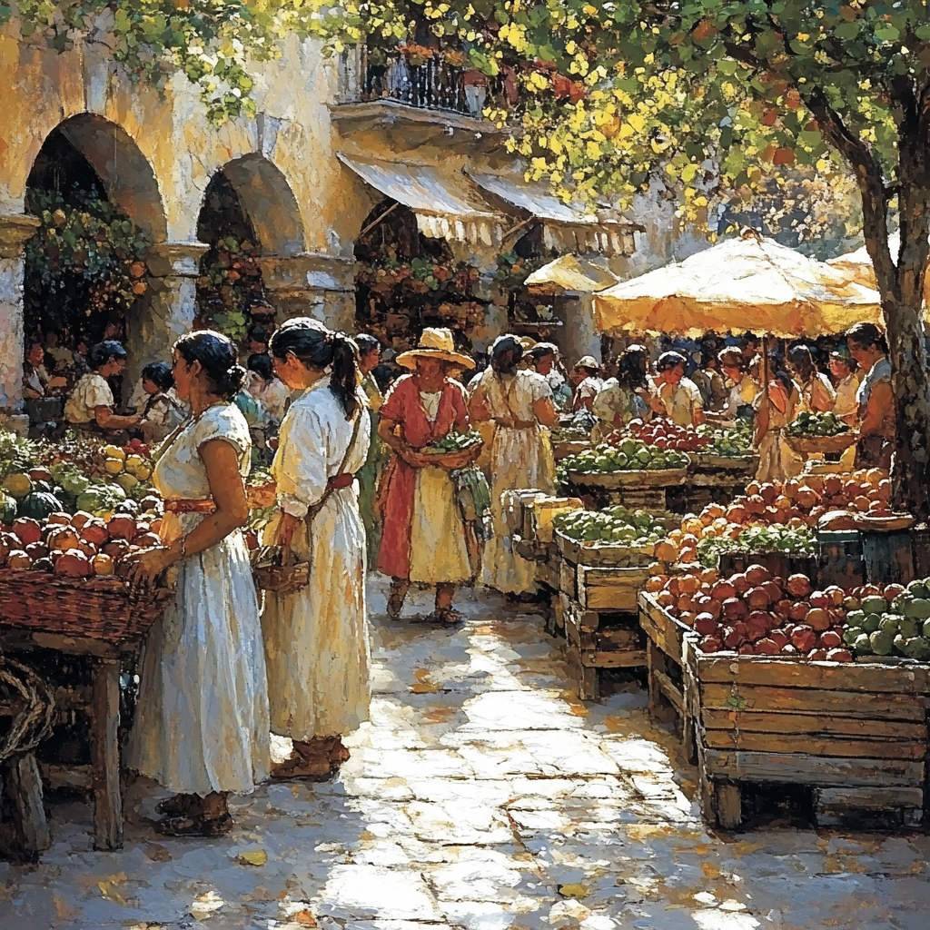 Bruegel Inspired Village Market painting number kit