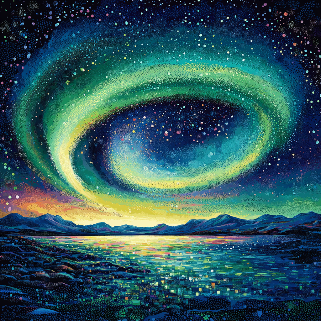 Georges Seurat Inspired Aurora Reverie Paint By Numbers Art