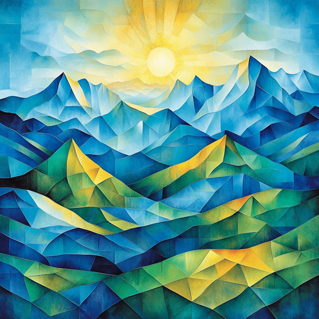 Paul Cézanne Inspired Mountain Serenity DIY paint by numbers