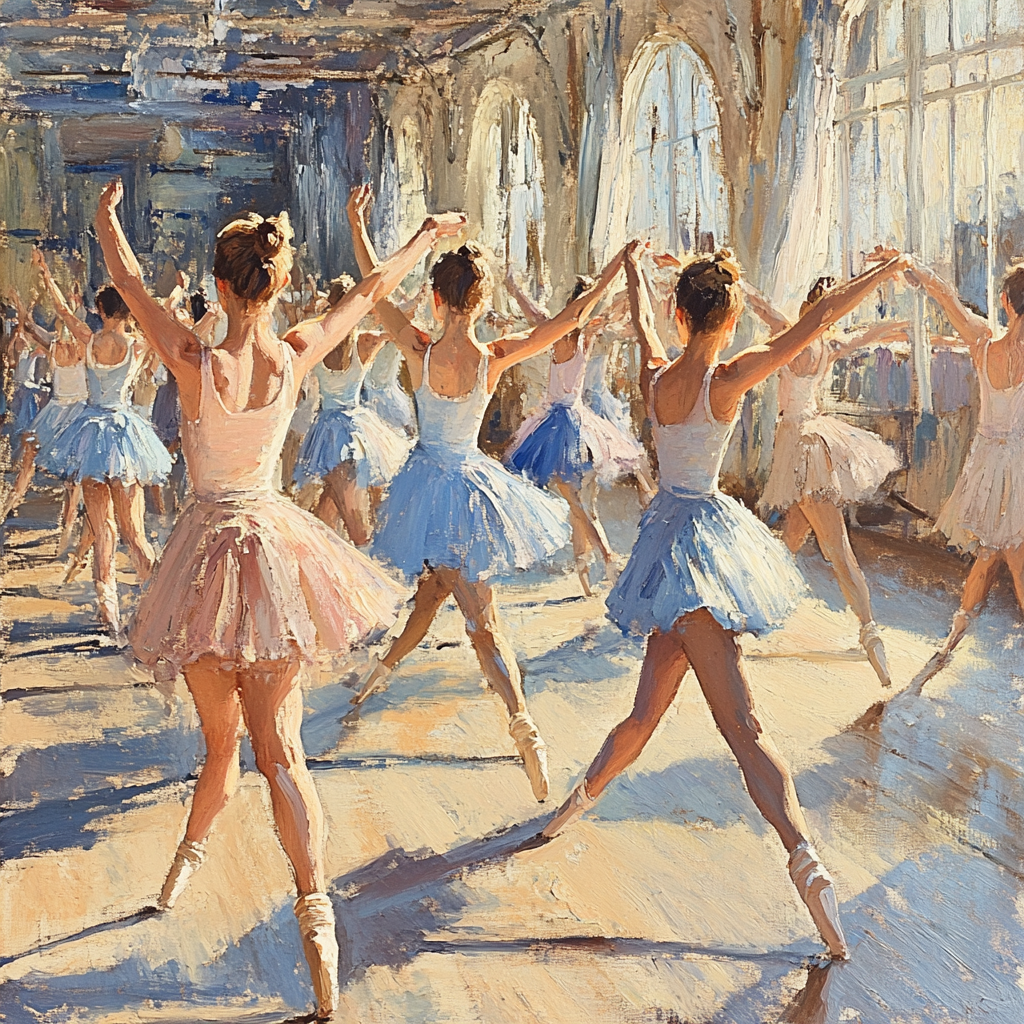 Edgar Degas Inspired Ballerina Practice paint by number