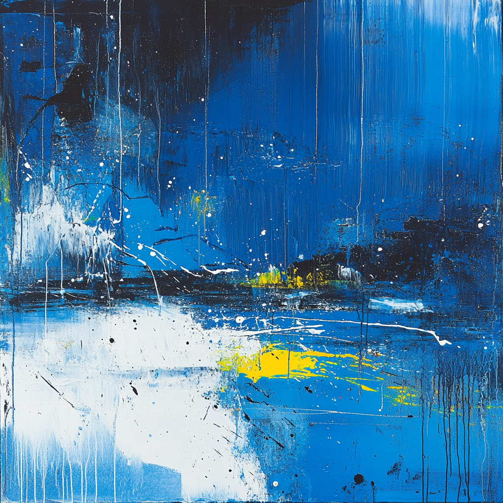 Jackson Pollock Inspired River Rapids Paint by numbers art
