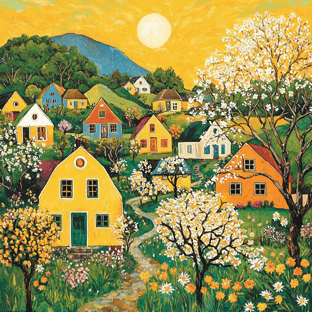 Paul Gauguin Inspired Sunny Village Paint By Numbers Art