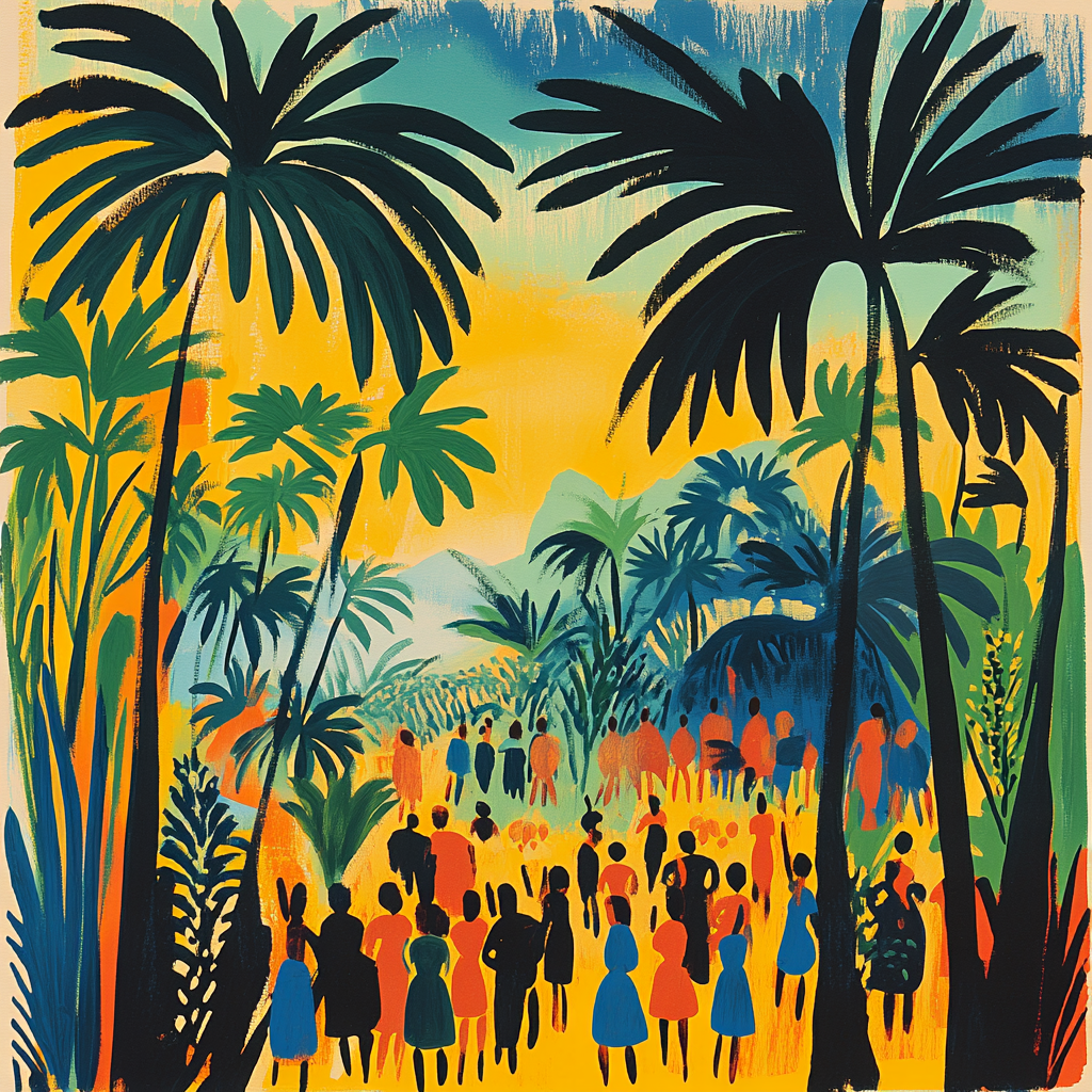 Paul Gauguin Inspired Island Festival paint by number