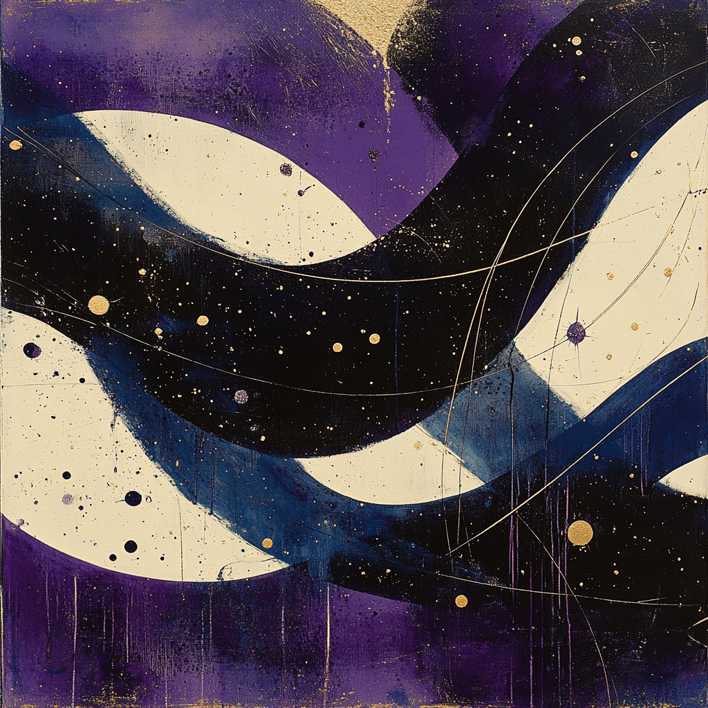 Jackson Pollock Inspired Nebular Rhythm Field Paint by numbers kits