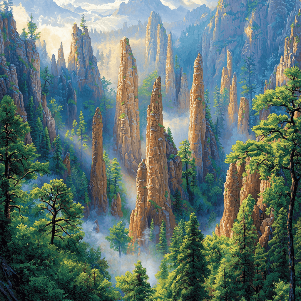 Wulingyuan Scenic Area Paint By Color