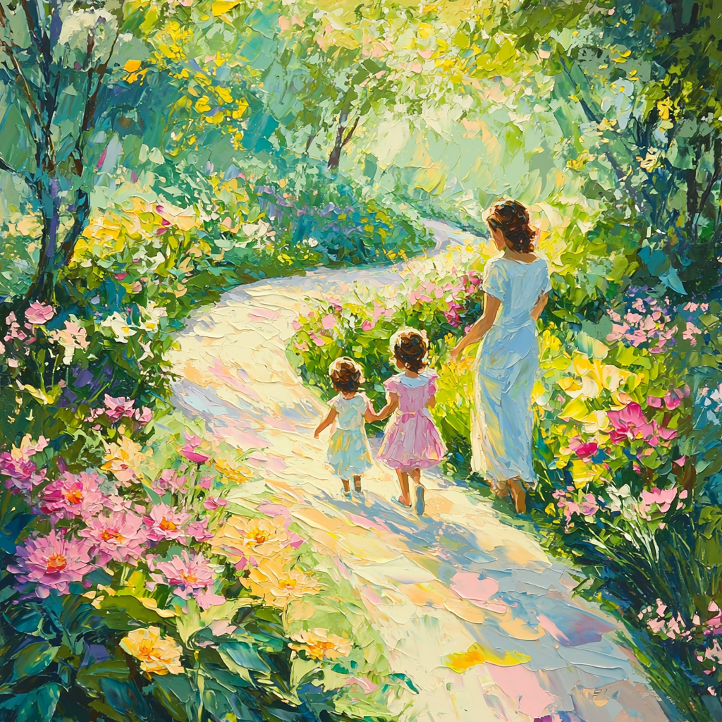 A Mother's Garden Path Numbered Painting Kits