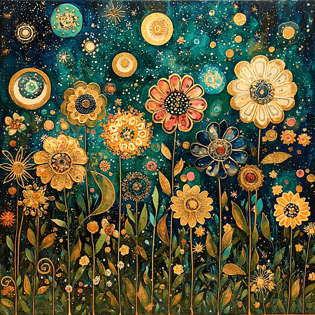 Gustav Klimt Inspired Celestial Gardens DIY Paint By Numbers