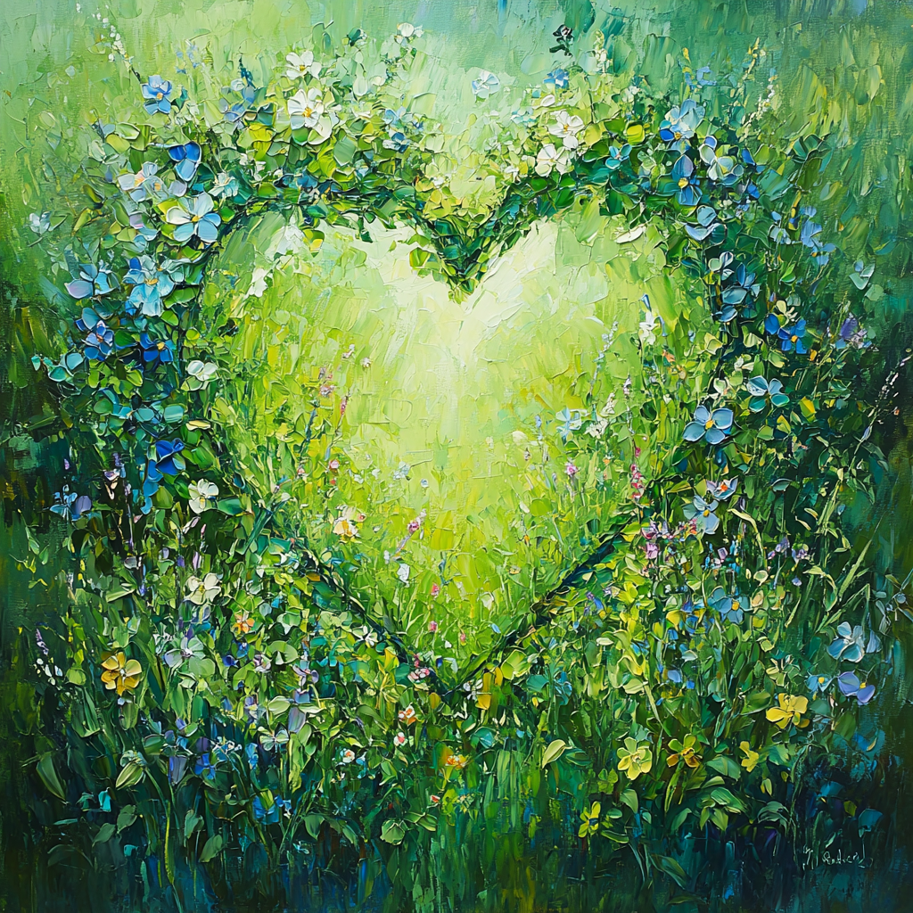 Hearts In Bloom Numbered Painting Kits