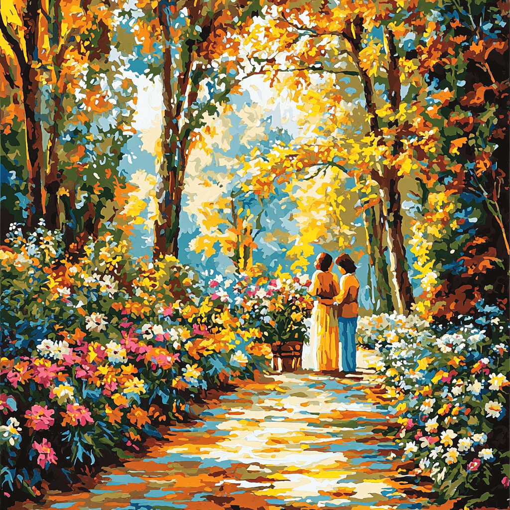Tender Moments In The Garden Paint By Numbers Art