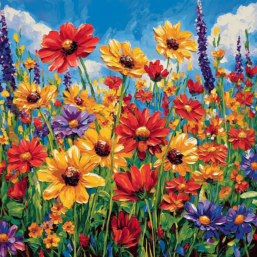 Georgia O'Keeffe Inspired Summer Meadow In Bloom Numbered Painting Kits