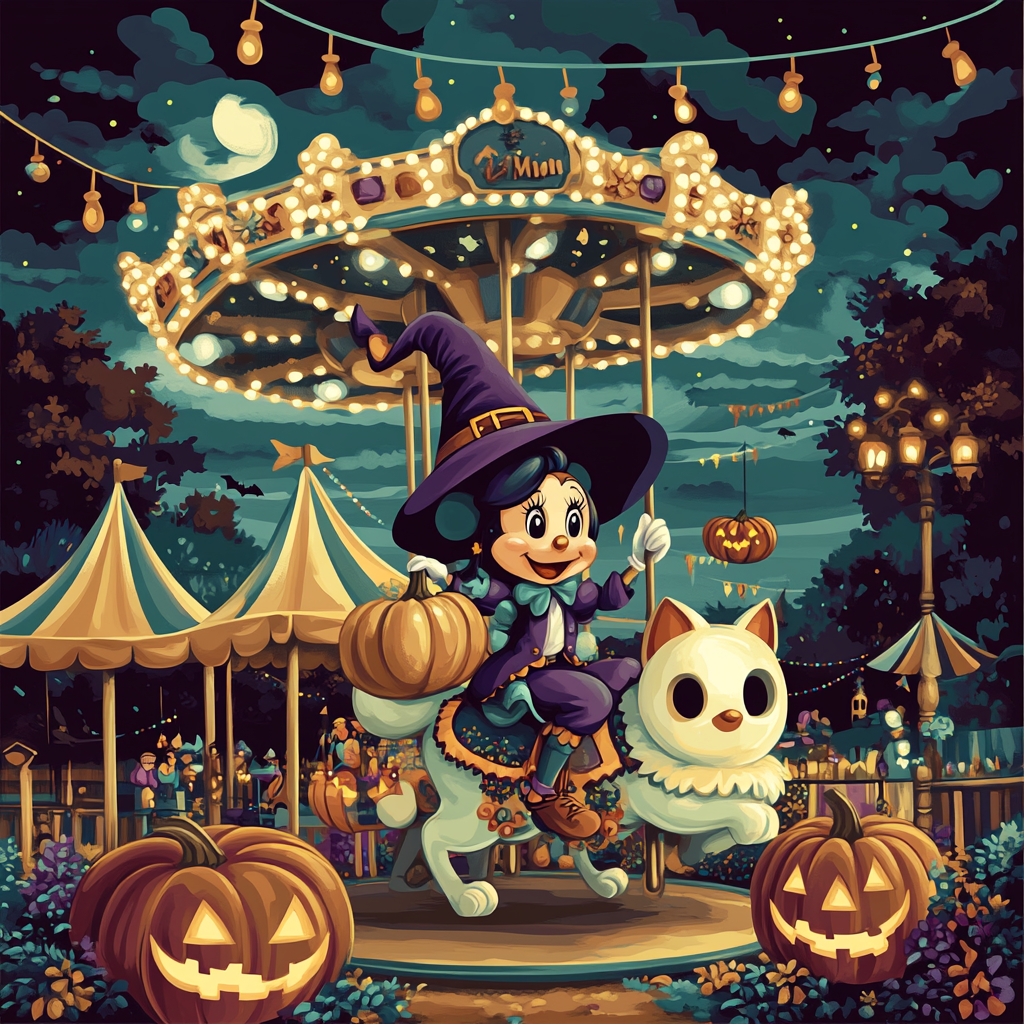 Haunted Carousel Melody Featuring Minnie Painting by numbers kit