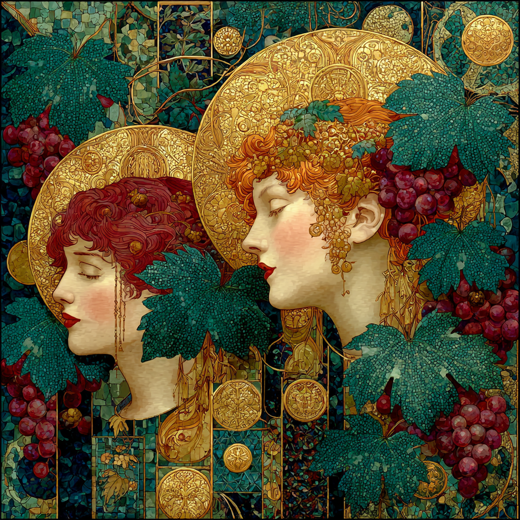 Gustav Klimt Inspired Jewel Garden Paint by numbers art