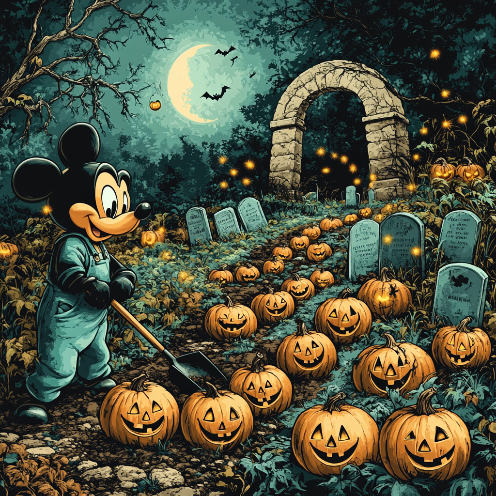 Goofys Graveyard Gardening painting number kit