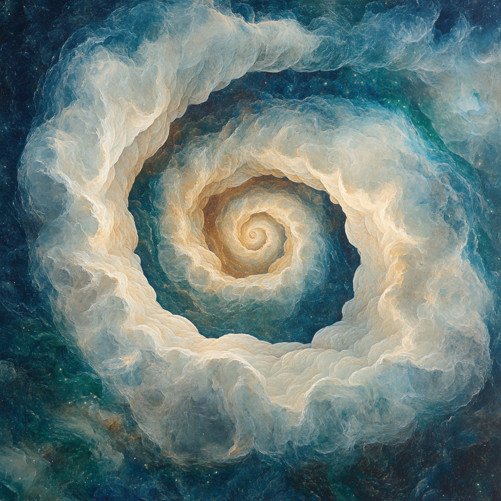 Michelangelo Inspired Celestial Spiral Nebula Numbered painting kits