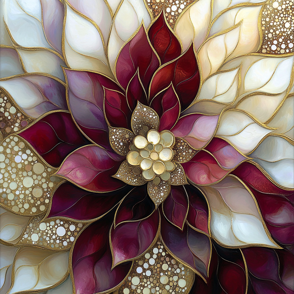 Gustav Klimt Inspired Ornamental Night Bloom Paint by numbers kits