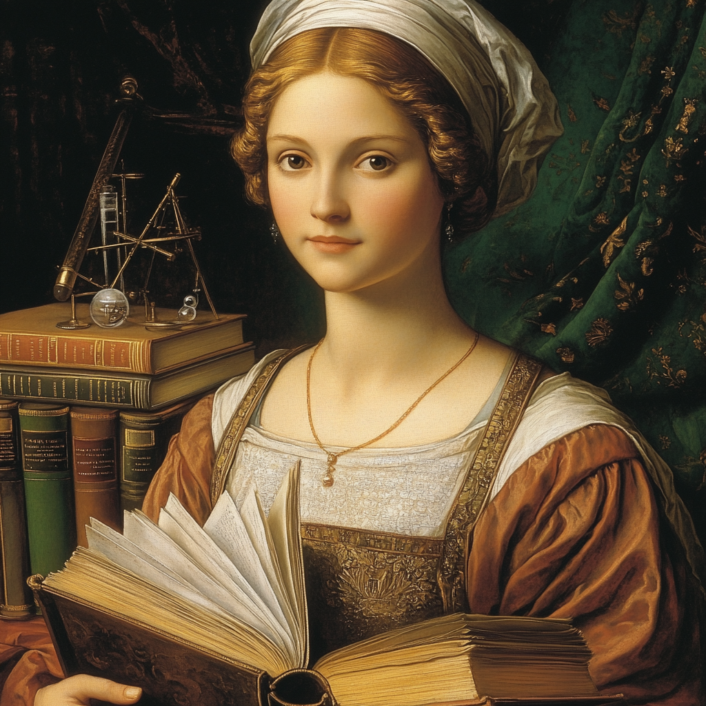 Caterina Van Hemessen Inspired Scholar Portrait paint by number