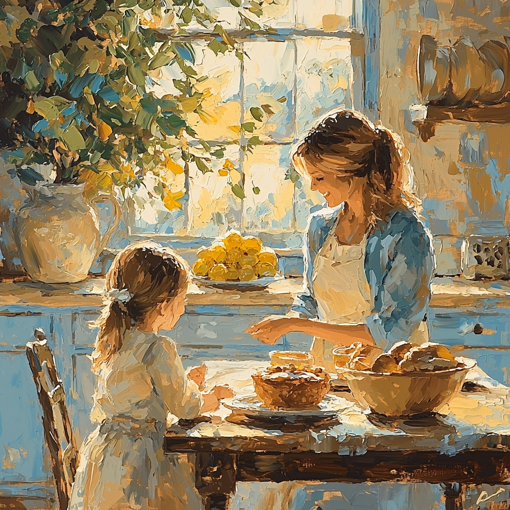 Sundays With Mom Number Painting