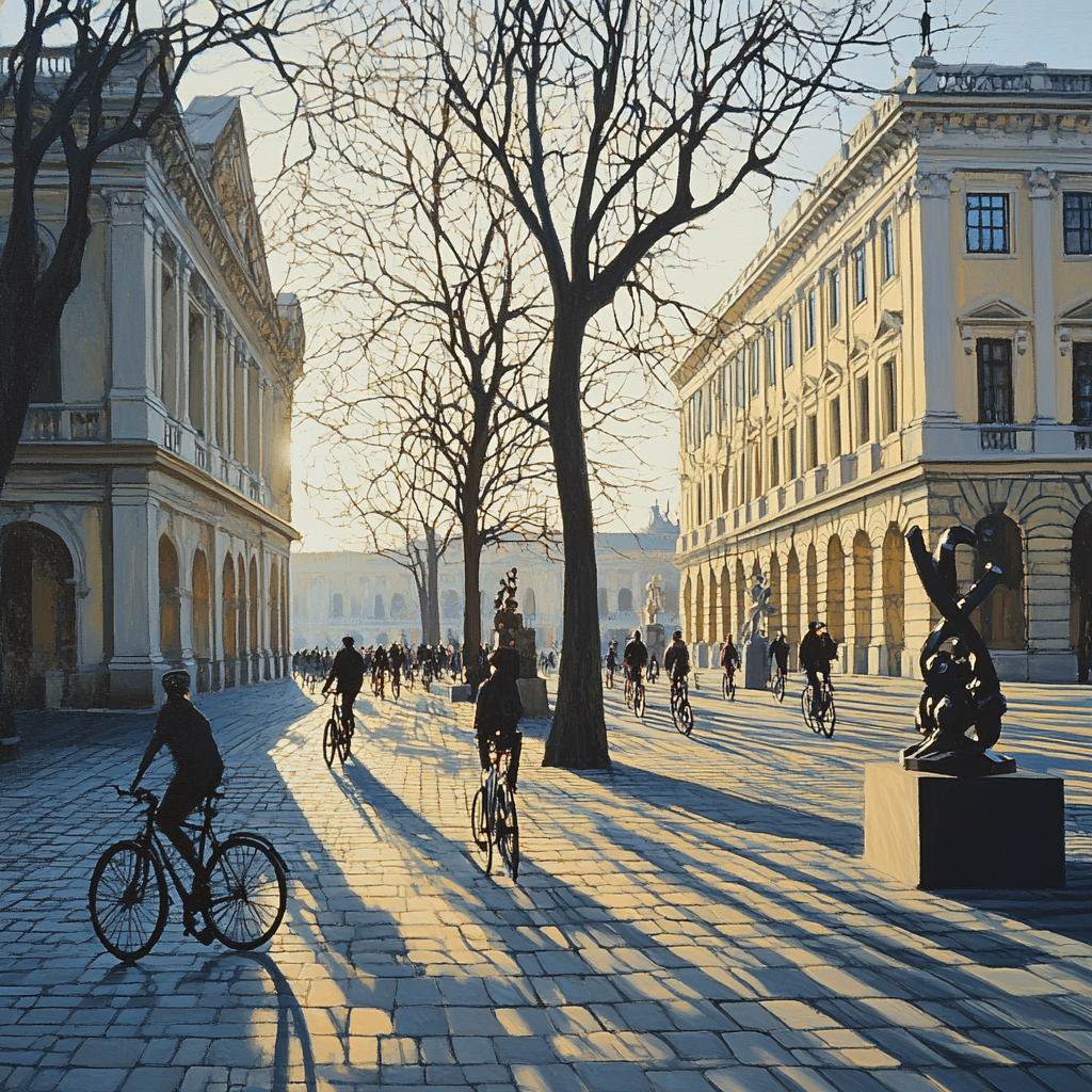 Museum Quarter Courtyard Amsterdam Netherlands paint by color