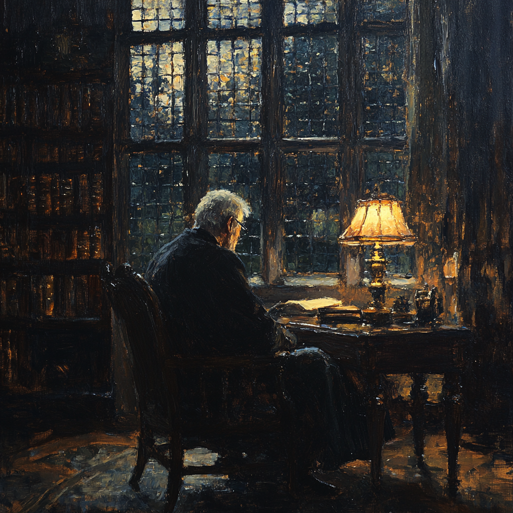 Rembrandt Inspired Scholar In Study Paint by numbers art