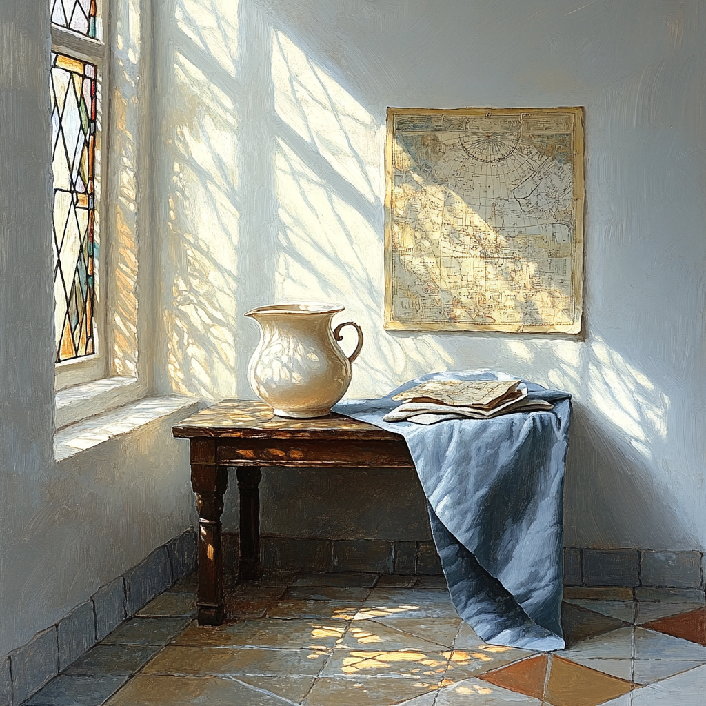 Johannes Vermeer Inspired Sunlit Delft Window Still Life Paint by numbers kits