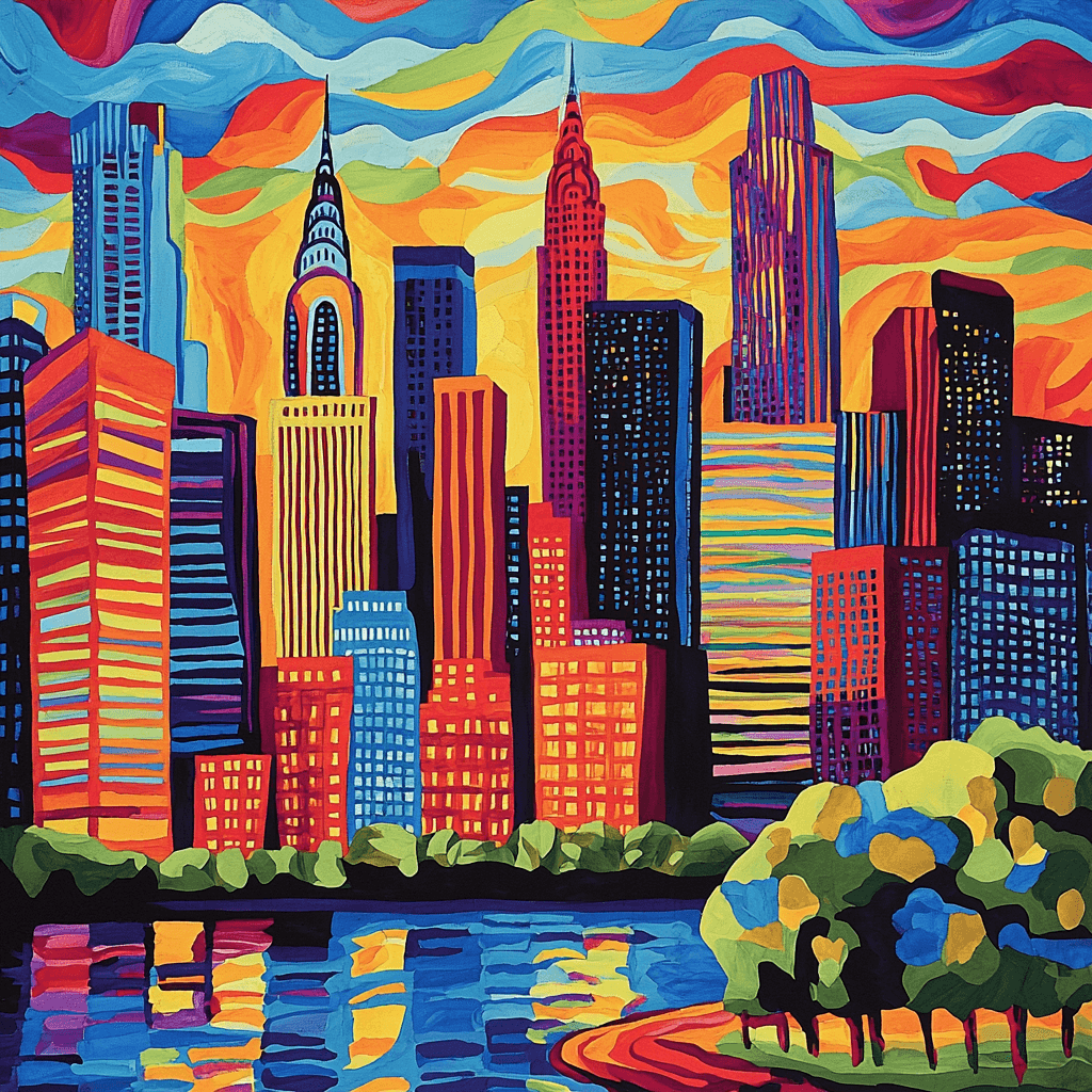 Fernand Léger Inspired City Pulse Paint By Color