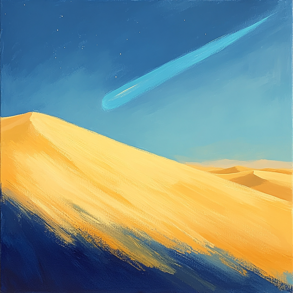 Edgar Degas Inspired Comet Over Desert Dunes Paint by numbers art