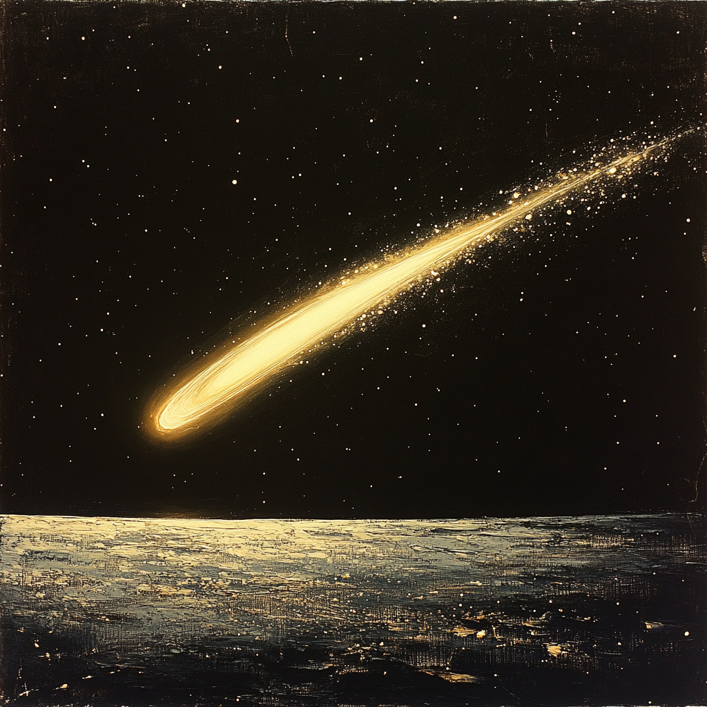 Caravaggio Inspired Comet Trail paint by numbers