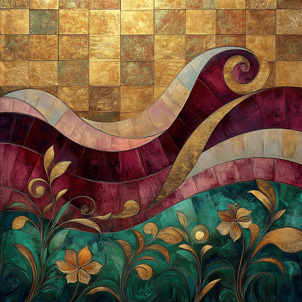 Gustav Klimt Inspired Luminous Meadow Paint by numbers kits