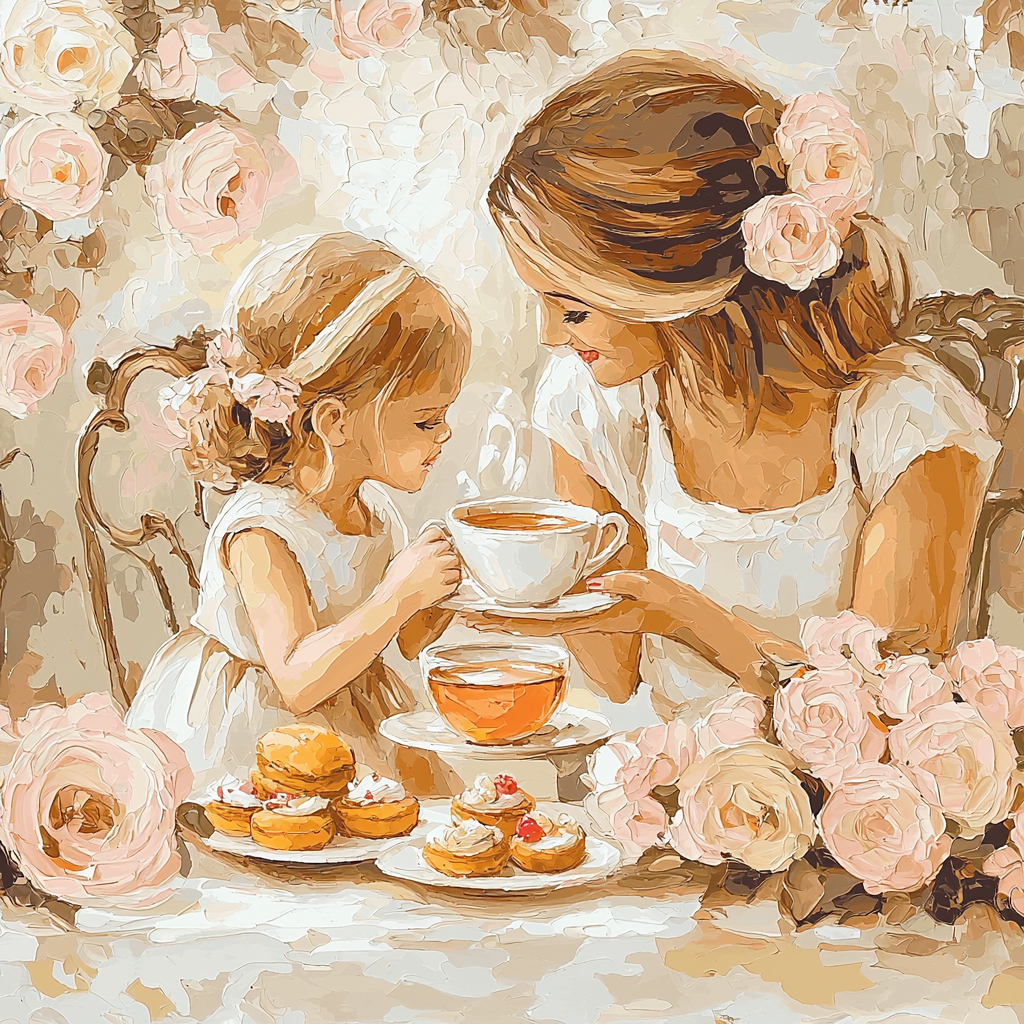 Mom's Tea Time Paint By Number