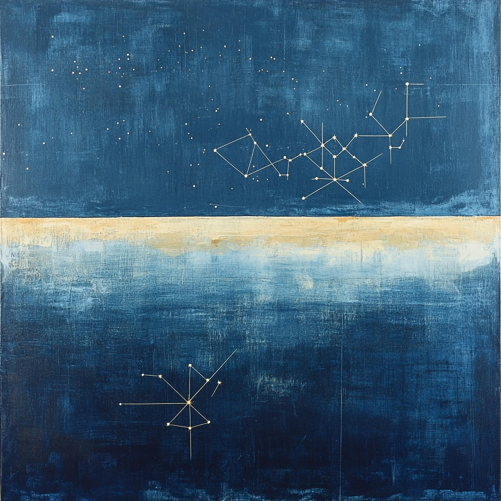 Paul Klee Inspired Starlit Cartography paint by numbers