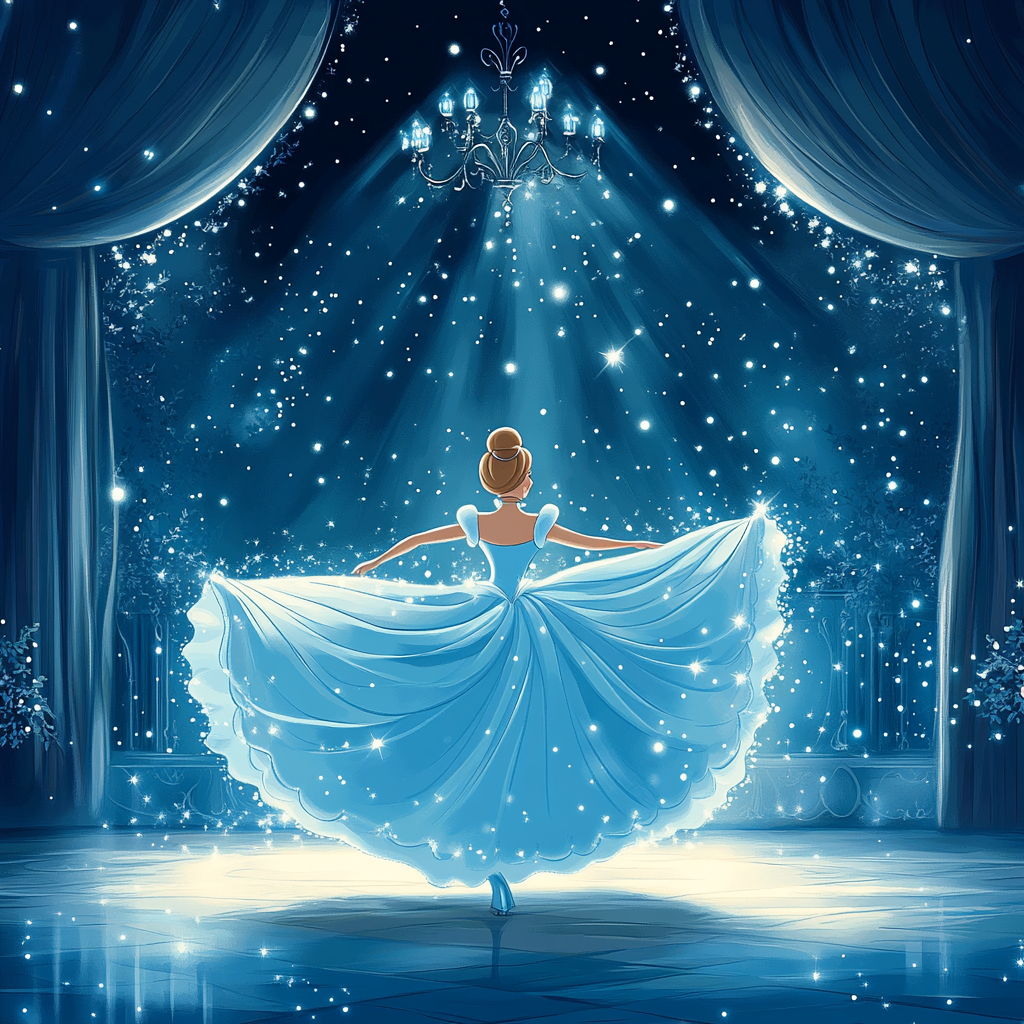 Cinderella’s Magical Midnight Dance paint by number