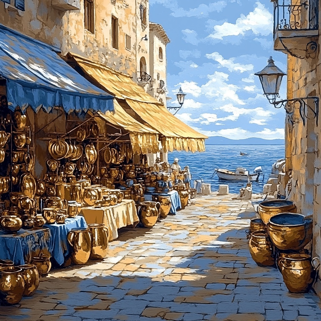 Market Promenade Alexandria Egypt Paint by numbers kits