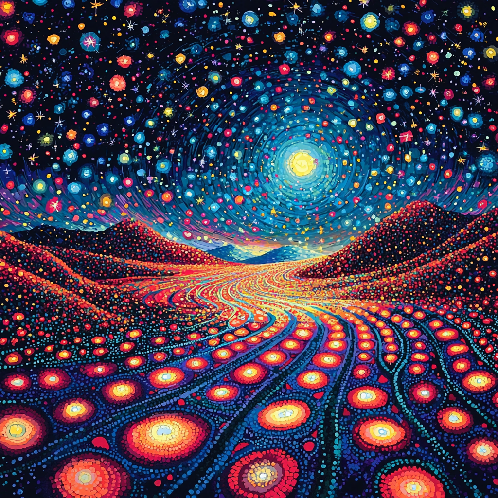 Yayoi Kusama Inspired Hypnotic Rhythm Of Space DIY Paint By Numbers