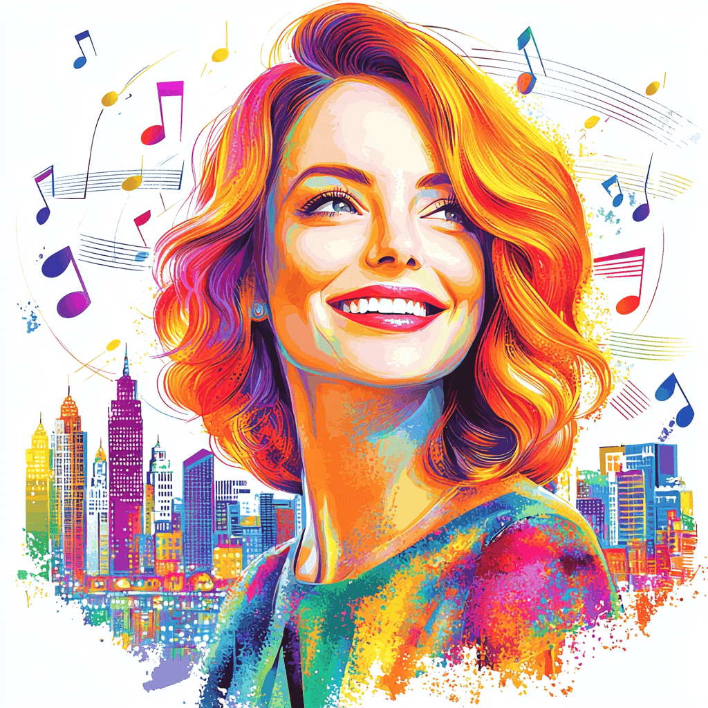 Emma Stone: The Sparkling Star Of La La Land Number Painting