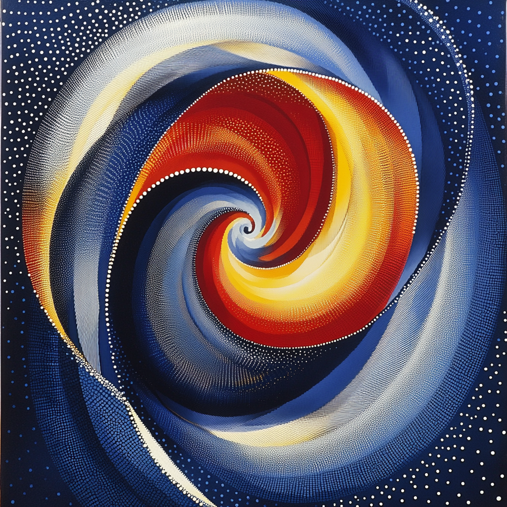 Yayoi Kusama Inspired Time Vortex Number painting